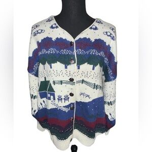 NWT Vintage Northern Reflections  Cardigan L
